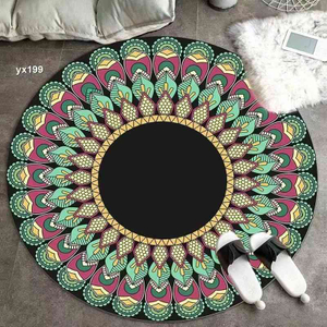  Round Rubber non-slip Diatom mud gaming chair mat for hardwood floor carpet desk