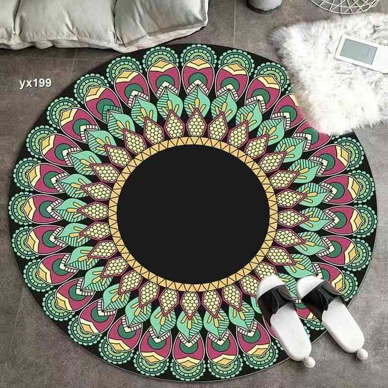  Round Rubber non-slip Diatom mud gaming chair mat for hardwood floor carpet desk