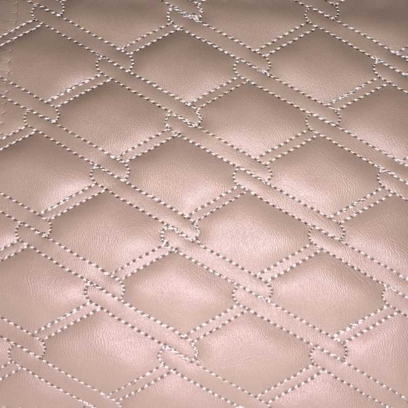 Automotive interior leather PVC/PU quilted with sponge Leather Raw Material For Car Seats 