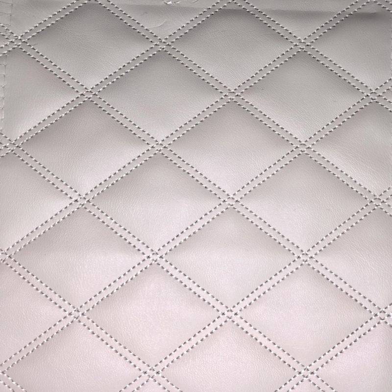 Automotive interior leather PVC/PU quilted with sponge Leather Raw Material For Car Seats 