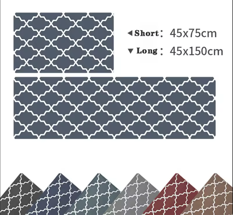 kitchen carpet waterproof and oil-proof Long customized size cushion pad anti-fatigue kitchen mat