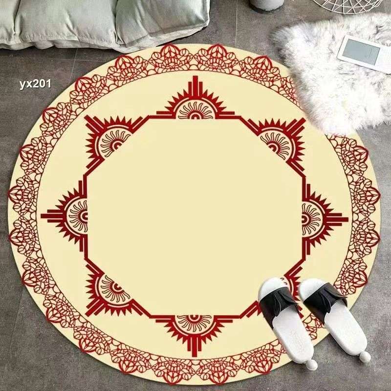 Round Rubber non-slip Diatom mud gaming chair mat for hardwood floor carpet desk